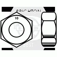 Metric Class 10 Hex Nuts, Din 934, Zinc Yellow