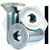 Metric 12.9 Flat Socket Cap, Din 7991, Zinc Bake Cr+3, Alloy