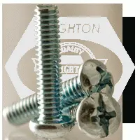 Machine Screw, Round Head Phillips/slotted Combo, Zinc Cr+3 (inch)
