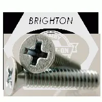 6-32 x 5/16in Machine Screw, Flat Head Phillips, Zinc CR+3 (Inch)