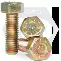 L9 Hex Cap Screws, Zinc & Yellow Cr+3 (USA) (inch)