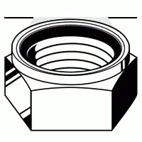 Metric Class 8 Nylon Insert Locknut, Zinc Yellow