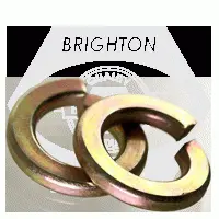 Split Lock Washer, Thru Hardened, Heat Treat, zinc Yellow (inch)