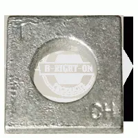 Square Beveled Malleable Washer, Hdg (inch)