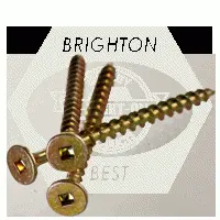 Square Drive Bugle Head Deck Screws, Zinc Yellow, Hardened (inch)