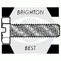 Machine Screw, Hex Slotted/no Washer Head, Zinc Cr+3 (inch)