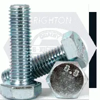 M16-2.00 x 90 MM DIN933 / ISO4017 HEX CAP SCREWS 8.8 COARSE MED. CARBON ZINC CR+3