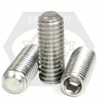 Flat Point Socket Set Screws, Stainless Steel 18 8 (inch)