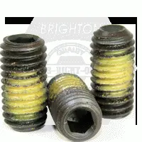 Cup Point Socket Set Screws, Nylon Patch, Thermal Black Oxide, Alloy (inch)