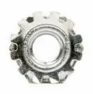 Metric Class 8 External Tooth Keps Hex Locknut, Zinc Cr+3