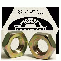 Finished Hex Jam Nut, Zinc Yellow (inch)