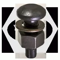 1in-8 x 3 1/2in Tc Bolt A490 Round Head Plain W/ A563 DH Heavy Hex Nut & F436 Washer (Inch) UNC Thread