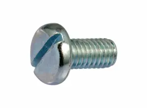 Metric Class 4.8 Machine Screw, Pan Head Slotted, Zinc Cr+3
