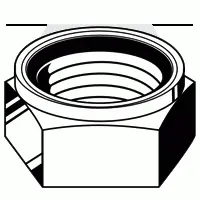 9/16"-12 Grade C Nylon Insert Locknut Plain Inch