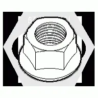 Serrated Flange Hex Locknut, Js500, Case Hardened Zinc Cr+3 (inch)