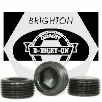 Pipe Plugs, Hex Flush Seal 7/8 Taper, Black Alloy (USA) (inch)