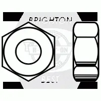 Left Hand, Finished Hex Nuts, Plain (inch)