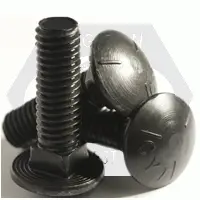 1/4in-20 x 5/8in Carriage Bolts, Grade 5, Plain, Medium Carbon (Inch)