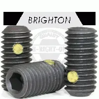 Cup Point Socket Set Screws, Nylon Pellet, Thermal Black Oxide, Alloy (inch)