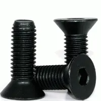 Metric 10.9 Flat Socket Cap, Iso 10642, Thermal Black Oxide, Alloy