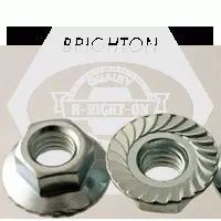 Serrated Flange Hex Locknut, Case Hardened, Zinc Cr+3 (inch)