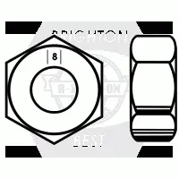 M4-0.70 Metric Class 8 Hex Nut Din 934 Zinc Yellow