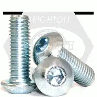 Button Socket Cap, Zinc Bake Cr+3, Alloy (inch)