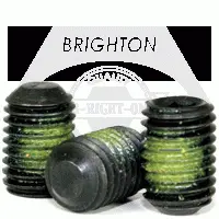 8-32 x 5/16in Flat Point Socket Set Screws, Nylon Patch, Thermal Black Oxide, Alloy (Inch)