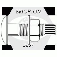 1 1/8in-7 x 4 1/2in USA TC Bolt A490, Round Head Plain W/ A563 DH Heavy Hex Nut & F436 Washer (Inch)