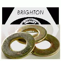Sae Flat Washer, Zinc Yellow (inch)