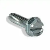 Machine Screw, Indented Hex Washer Head, Slotted, Zinc Cr+3 (inch)